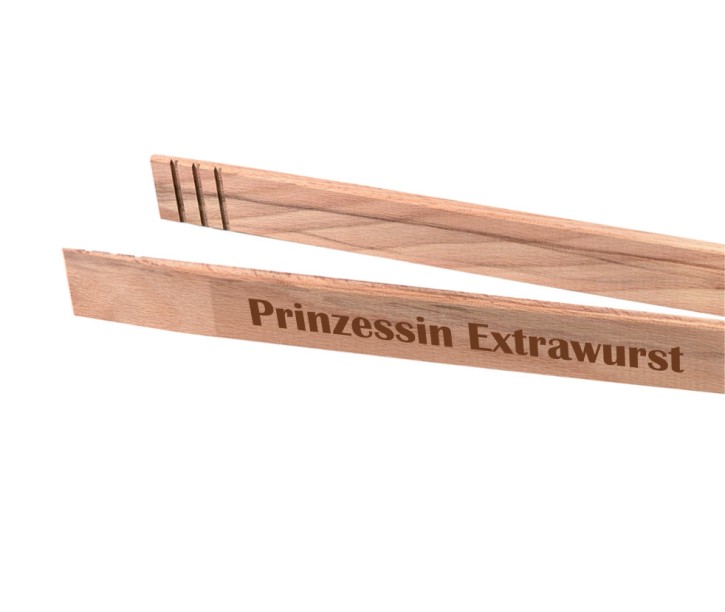 Grillzange mittel Text „Prinzessin Extrawurst“, 50 cm