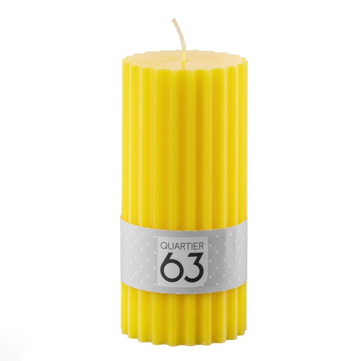 Stumpenkerze Ø 70 mm Farbe: gelb VE 6 St./Packung