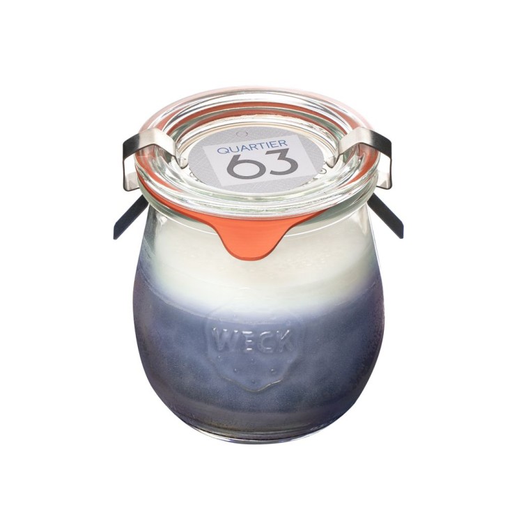 Weckglas Kerze Holzdocht / Farbe: flieder VE 4 St./Packung