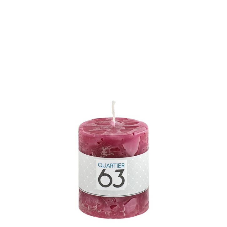 Stumpenkerze Würfeltechnik H7 Farbe: rot VE 6 St./Packung