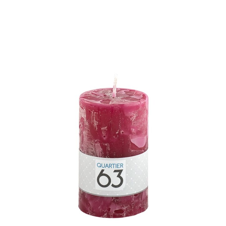 Stumpenkerze Würfeltechnik H10 Farbe: rot VE 6 St./Packung