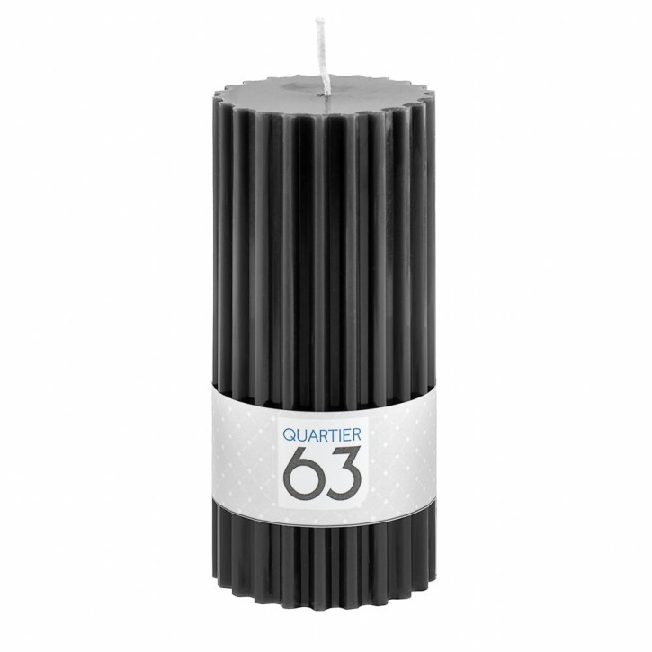Stumpenkerze Ø 70 mm Farbe: schwarz VE 6 St./Packung