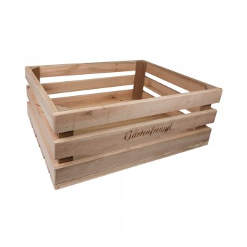 Holzkiste groß Gartenfreund aus Palettenholz, 37 x 14 x 28 cm, 14,5 l