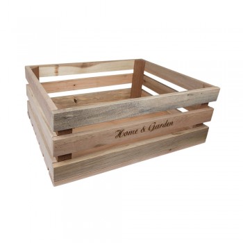 Holzkiste groß Home & Garden aus Palettenholz, 37 x 14 x 28 cm, 14,5 l