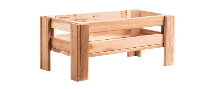 Holzkiste Hochbeet XL aus Palettenholz, 39 x 18 x 16 cm