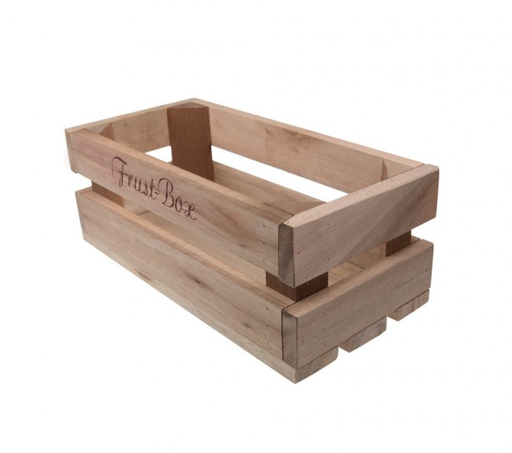 Holzkiste klein Frust-Box aus Palettenholz, 24 x 9 x 11 cm, 2,4 l