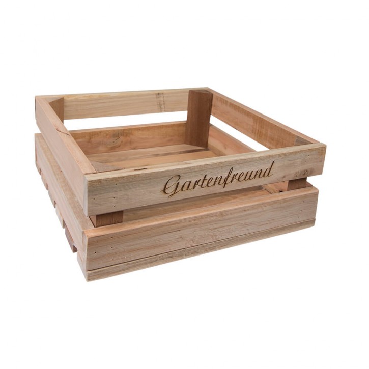 Holzkiste mittel Gartenfreund aus Palettenholz, 24 x 9 x 24 cm, 5 l