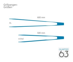 Grillzange mittel Muster Paula, 50 cm