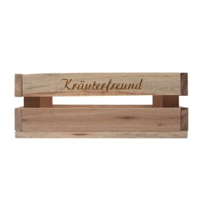 Holzkiste klein Kräuterfreund aus Palettenholz, 24 x 9 x 11 cm, 2,4 l