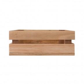 Holzkiste mittel aus Palettenholz, 24 x 9 x 24 cm, 5 l